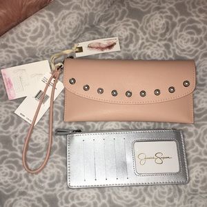 Jessica Simpson clutch/wristlet with card wallet